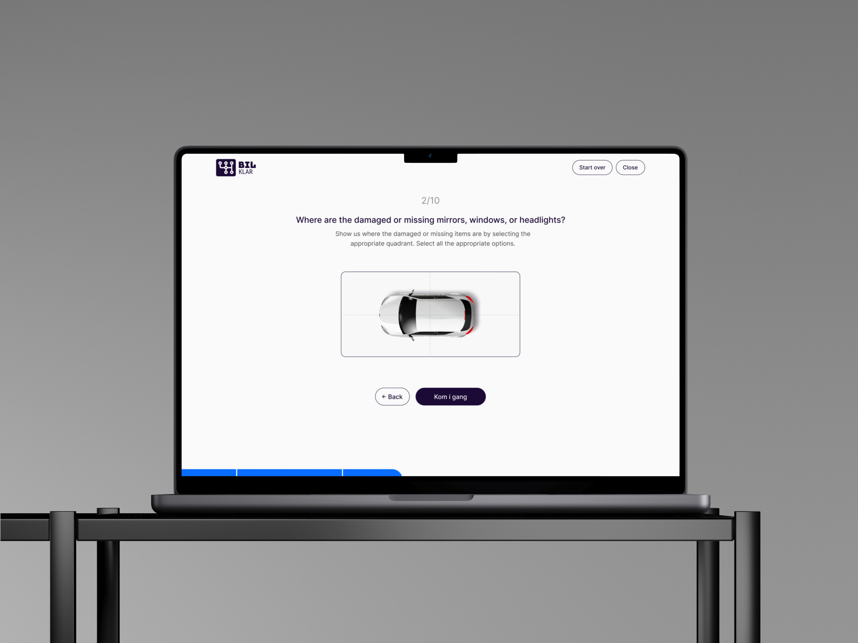 Bilklar UI Design 2 - Additional interface screens showing car sales workflow